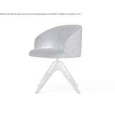 Swivel fabric chair on trestles Apulco