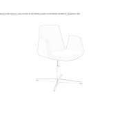 Armchair with a 4-star base Felitto