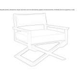 Tapicerowany modułowy, wielowarstwowy fotel z drewna Gramais
