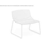Fabric sled-based chair with fire-resistant padding Kalkara