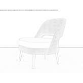 Fabric armchair Tosantos