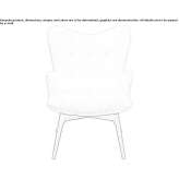 Polyester armchair with high backrest Penela
