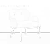 Velvet armchair with armrests Jedlova