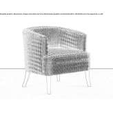 Fabric armchair with armrests Anguera
