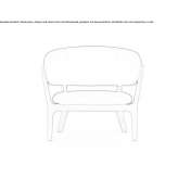 Armchair upholstered in fabric with a beech frame Sonnaz