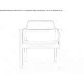 Beech armchair with integrated cushion Linthal