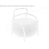 Leather armchair with armrests Stenlose