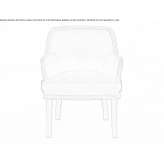 Chair upholstered in fabric with an oak frame Dissay