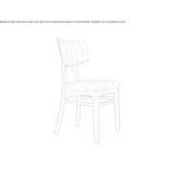 Fabric chair with integrated cushion Billom