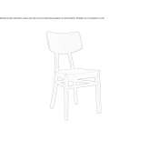 Wooden chair Billom