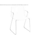 Technopolymer chair on a sled base with armrests Vihanti