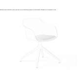 Technopolymer trestle chair with armrests Zaros