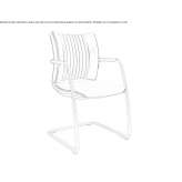 Reception chair on cantilevers with armrests Mariel