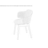 Fabric chair with armrests Fritch