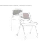 Stackable mesh chair on wheels Beggs