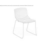 Fabric sled-based chair with fire-resistant padding Kalkara