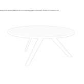 A low, round, wooden coffee table Gradec