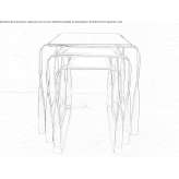 Coffee table made of metal and leather Grycksbo
