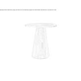 Round high side table made of Carrara marble Orio