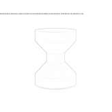 Stool/coffee table made of lacquered MDF board Rensvik