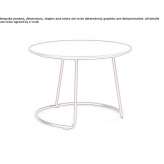 Round, multi-layered coffee table made of wood Porlezza