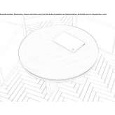 Round coffee table made of melamine-coated chipboard Ulcinj