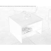 Wooden coffee table with integrated magazine rack Horning