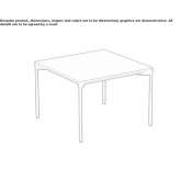 Low square wooden coffee table Tonya