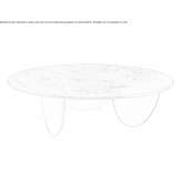 Low, round, glass coffee table Trarivi