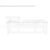 Tall side table made of glass and metal Camoapa