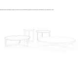 Round steel coffee table Zabor