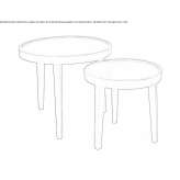 Low coffee table made of beech wood Inzing