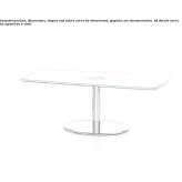 Rectangular coffee table made of glass and steel for the living room Letcani