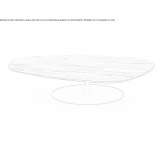 Laminam® or Alpi® oval coffee table with steel base Gorjani
