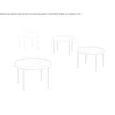 Round steel coffee table Marchin