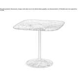 Dark Emperador square marble coffee table Andritz