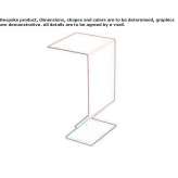 Side table made of powder-coated steel Triptis