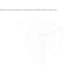 Rectangular side table made of steel Calixto