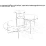 Round coffee table made of crystal and steel Codorniz
