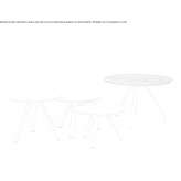 Round plywood side table with HPL edge Cabaret