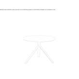 Folding round coffee table Canzo