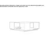 Metal and leather coffee table with storage space Ileanda
