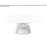 Round coffee table in marble and steel Codogno