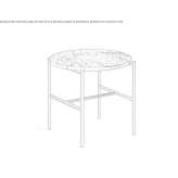 Round marble side table DeSoto