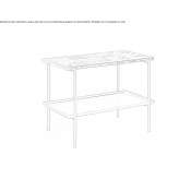 Rectangular marble side table with tray DeSoto
