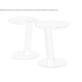 Round side table made of steel Burgio