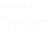 Square coffee table made of glass and steel Caslano