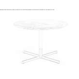 Calacatta Oro Round Marble Coffee Table with 4 Star Base Burlats