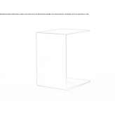 Rectangular coffee table made of tanned leather Opalyi