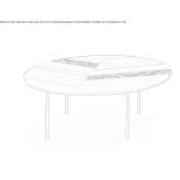 Round methacrylate coffee table Audubon